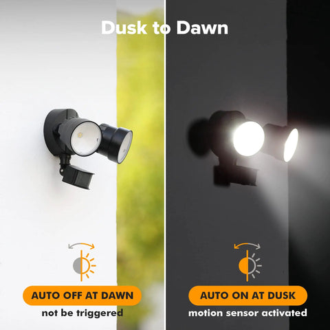 Badass Dual Head Motion Activated Led Floodlight Delivering A Sick 2000 Lumen Glow With Zero Hassle Installation And Heavy Duty Ip54 Weatherproof Protection For Your Backyard Or Driveway Black