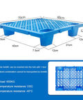 Lightweight Interlocking Plastic Pallets With Breathable Grid Storage Pads For Outdoor Use Spliceable Design 60x70x12cm