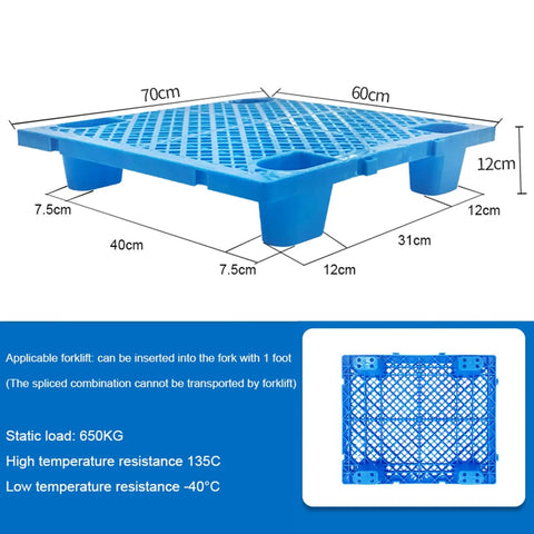 Lightweight Interlocking Plastic Pallets With Breathable Grid Storage Pads For Outdoor Use Spliceable Design 60x70x12cm