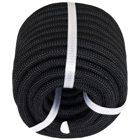 Half Inch Braided Polyester Arborist Rope 50 Feet Beefy Heavy Duty Low Stretch With High UV And Abrasion Resistance coiled