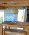 Handwoven Wicker Ball Pendant Light 18 Inch Ceiling Fixture With Adjustable Cord Natural Finish Creates Cozy Warm Glow