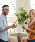 Two people enjoying Deluxe Plastic Fencing Foil Sword For Cosplay Folks Renaissance Musketeer And Halloween Costumes