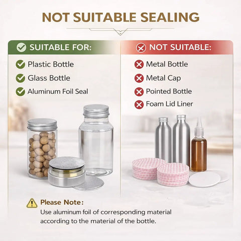 Instructions for using 20 To 130mm Induction Heat Sealer Portable Handheld Bottle Cap Sealing Machine For Plastic And Glass Bottles 110V