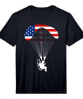 American Flag Paragliding Tee For Paraglider And Powered Paraglider Junkies Parachuting And Skydiving Enthusiasts Extreme Sports Lovers