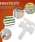 Dead Simple And Tough Vertical Blind Replacement Parts With Slick Pull Pulleys Plus Quick Fix Carrier Kits For Window Curtain Wands and sturdy white plastic stem.