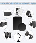 10 Piece Universal Magnetic Car Phone Mount Metal Back Plates In Matte Black for versatile compatibility with magnetic mounts.