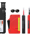 Fiber Optic Inspection Microscope With 2.5mm And 1.25mm Adapters For SC FC ST LC Interfaces, LED handheld cleaner kit