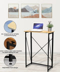 Folding Laptop Desk For Home Office 31 Inch Standing Desk No Assembly Required Easy Setup Compact Yet Sturdy Small Desk Display