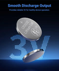Heavy Duty CR2032 3V Coin Cell Batteries 20 Pack Rock Solid Long Lasting Power with smooth discharge output for devices.