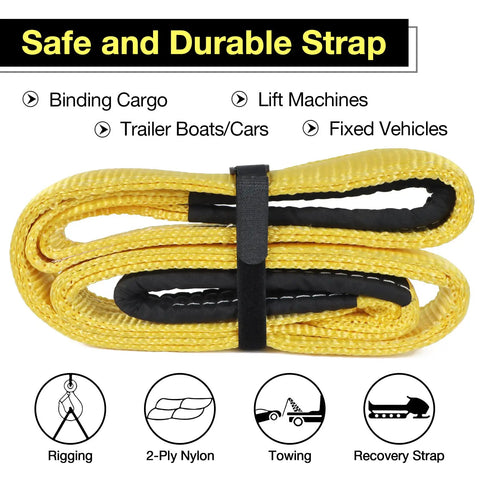 Heavy Duty Polyester Lift Straps Are Built Tough At Two Inches Wide By Twenty Feet Long Featuring Rock Solid Twist Eyes And Two Ply Construction For Engine Hoists Daily Grind And Big Load Hauls