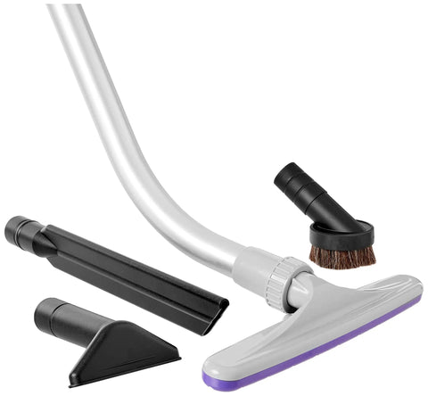 Xover 6 Piece Multi Surface Vacuum Tool Kit With 14 Inch Floor Tool And 2 Piece Aluminum Wand for hard floors and tight corners