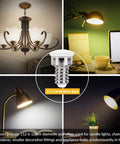 LED Candelabra Light Bulbs Set Of 6 With Color Changing RGB And 5700K Cool White Small Base B11 shown in various fixtures