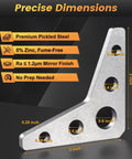 Twenty Pack Heavy Duty Weld On Gusset Plates Quarter Inch Thick Half Inch Holes Crafted From A572 Grade 50 Steel with precise dimensions