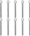 Ring Eye Bolts M5 x 40mm, 304 Stainless Steel 10-Pack, tough hardware for ropes and chains, showing ten eye bolts.