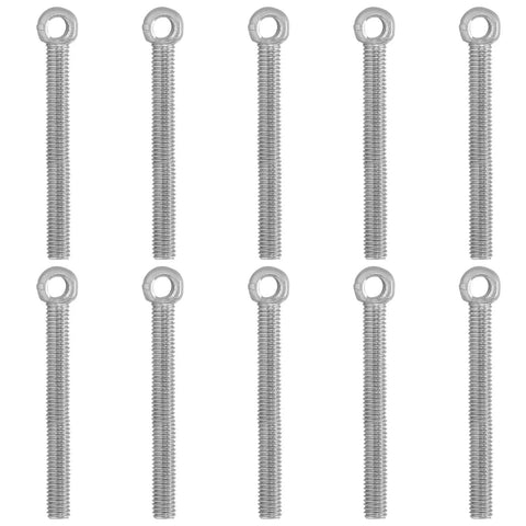 Ring Eye Bolts M5 x 40mm, 304 Stainless Steel 10-Pack, tough hardware for ropes and chains, showing ten eye bolts.