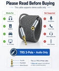 Ten Foot 3.5mm Headphone Extension Cable Male To Female Aux Stereo Audio Jack Extender For Tv Pc And Car Kick Back With Extra Rope Plugging In Straight Audio Zero Mic Drama For Real, showing cable compatibility and features.