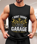 Mens Fresh Car Mechanic Tank Top 100 Cotton Ultra Soft Sleeveless Muscle Tee For Guys with garage-themed graphic.