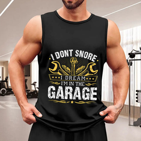Mens Fresh Car Mechanic Tank Top 100 Cotton Ultra Soft Sleeveless Muscle Tee For Guys with garage-themed graphic.