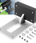 Universal Transom Trolling Motor Mounting Bracket for Kayaks and Small Boats with hardware, showing aluminum and nylon design.