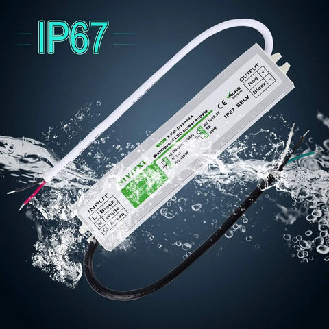 60W Waterproof IP67 LED Power Supply 12V DC Output 5A Transformer Adapter for indoor outdoor LED lighting