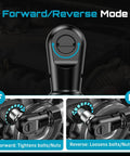 Half Inch Cordless Electric Ratchet Wrench Pro Grade With 90 Nm Torque forward and reverse mode demonstration