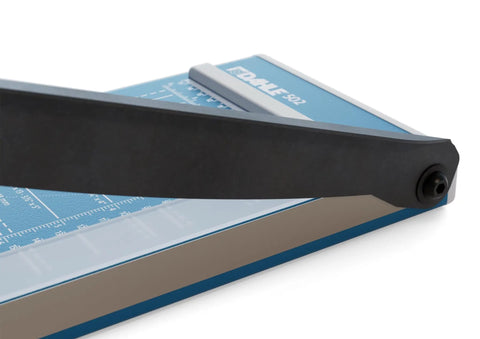 Heavy Duty A4 Guillotine Paper Trimmer With Self Sharpening Blade And Comfort Grip Handle For Crisp Stack Cuts And Zero Fray Edges On Crafts Precision Grid Base Solid Blue