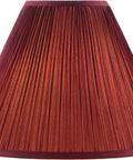 Rich Red Empire Pleated Spider Lamp Shade With Brass Fitter Dope Classic Look 6 Inch Top 16 Inch Bottom 12 Inch Slant