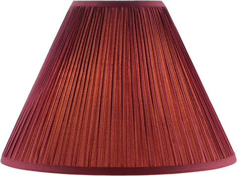 Rich Red Empire Pleated Spider Lamp Shade With Brass Fitter Dope Classic Look 6 Inch Top 16 Inch Bottom 12 Inch Slant