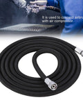 Heavy Duty Eva Airbrush Hose And Air Tube One Point Eight Meters featuring flexible black design, connects airbrush to compressor.