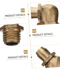 Close-up views of 106 Piece Copper Grease Nipples Set With M6 M8 M10 Zerk Fittings For Automotive And Industrial Use Pro Grade Kit