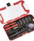 Precision Screwdriver Set 32-Piece Electronics Repair Tool Kit For Laptops, Smartphones, Eyeglasses, And Watches With Magnetic Tip Red