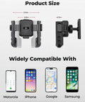 Hella Strong Magnetic Golf Cart Phone Holder And Tractor Mount Featuring Badass Neodymium Magnets, size 2.55x3.54in, showing smartphone compatibility.