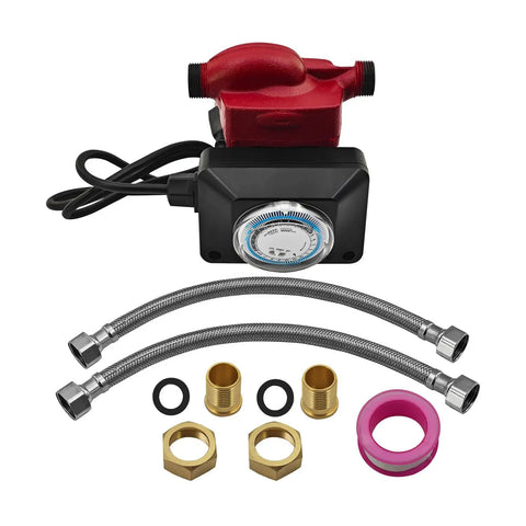 Straight Up Replace Grundfos Hot Water Circulator Pump Up15 10Su7P TLC 115 Volt 25 Watt with hoses and fittings.