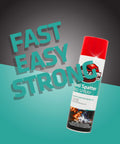 Anti Spatter Welding Spray 2 Pack, 12 Oz Each, Non Flammable, MIG And TIG Safe, front view with bold text 'Fast, Easy, Strong'