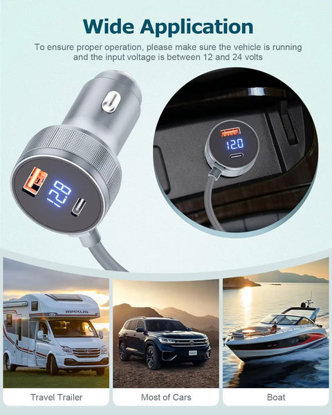 Premium 3 In 1 Car Power Hub Delivering Sweet 63W Dc Juice Alongside Blazing Pd Usb C And Qc3 Usb A Ports in various vehicles.