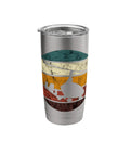 Retro Gyrocopter Aviation Insulated Stainless Steel Tumbler For Pilots And Flight Crews With A Vintage Gyrocopter Graphic
