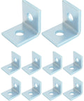 10 Pack Heavy Duty L Shaped Connector Brackets With Two Holes For Standard One And Five Eighths Inch Strut Channels Fits Half Inch Bolt Hole And 90 Degree Angle Made From Electrogalvanized Carbon Steel For Sturdy Industrial Framing And Support