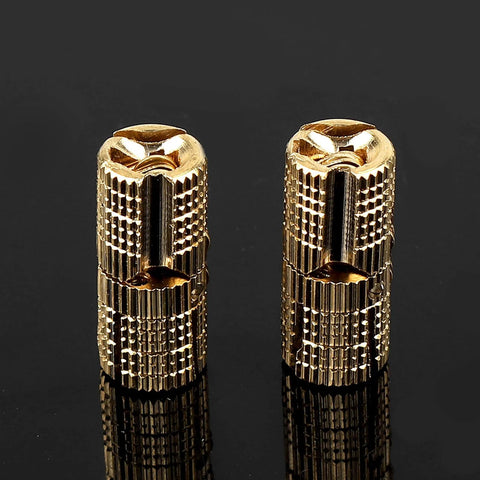 Hidden Barrel Hinge For Jewelry Box And Cabinet Brass Concealed Hinges With 180 Degree Opening Copper Finish 0.8 By 1.8 Cm Pack Of 4 For DIY Furniture And Home Builds. Product image showing brass hinges.