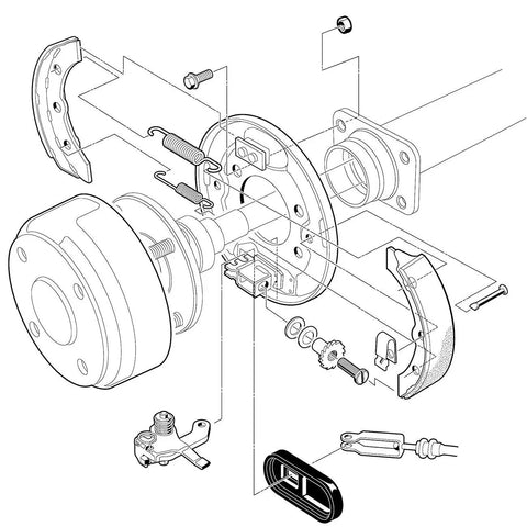 Heavy Duty Golf Cart Brake Shoes Kit For Club Car DS And Precedent Featuring Top Shelf Grip For Easy Install parts diagram.
