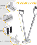 2-In-1 Standing Seam Tool For Roofing And Metal Work With Pro-Grade Dual Angle Control, ergonomic handle, aluminum body, 24.4 in height