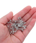 Top Tier 100 Pack Stainless Steel Compression Springs Kit For Ballpoint Pen Click Return Repair DIY Mechanical Tool Refurbishing Gear Silver Tone, hand-held