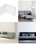 8 Piece Rubber Furniture Angle Foot Pads And Corner Protectors For L Shaped Edges next to modern sofas and decor in home setting