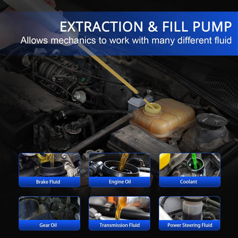 Pro DIY Ready 200cc Manual Fluid Extractor And Fill Syringe For Cars in use with various car fluids