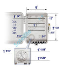 Rugged Weatherproof Junction Box Beefy Built To Last For Outdoor Wiring 9x6x3 Inch Heavy Duty Enclosure with Diagram Measurements