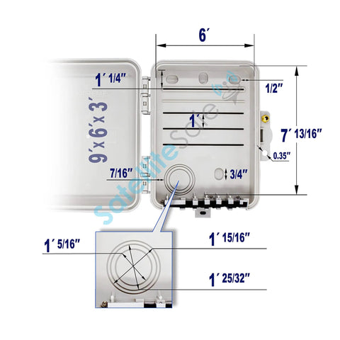 Rugged Weatherproof Junction Box Beefy Built To Last For Outdoor Wiring 9x6x3 Inch Heavy Duty Enclosure with Diagram Measurements