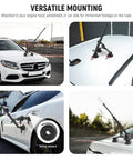 Triple Suction Cup Car Mount Kit For Dope POV Driving Shots With Insta360 X5 X4 GoPro DJI Osmo 360 Cameras on car hood and roof