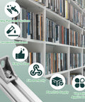 Pro Level 4040 Series Aluminum Extrusion Profile Connector Kit Featuring Hella Sturdy Corner Brackets With M8 T Slot Sliding Nuts And Hex Bolts on a library shelf.