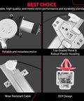 Collage of Power Window Regulator With Motor Rear Right for 2003 to 2008 Honda Pilot Replacement showing various components