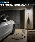 Straight Up Level 1 2 Electric Charger With 25 Foot Extension Cord And Slick Wifi App Tracking Etl Certified dual voltage kit charging a Tesla.
