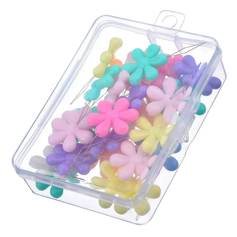 30 Piece Needle Threader Set With Clear Box Multicolor Flower Head Wire Loop Threaders For Hand Sewing And Machine Use TecUnite